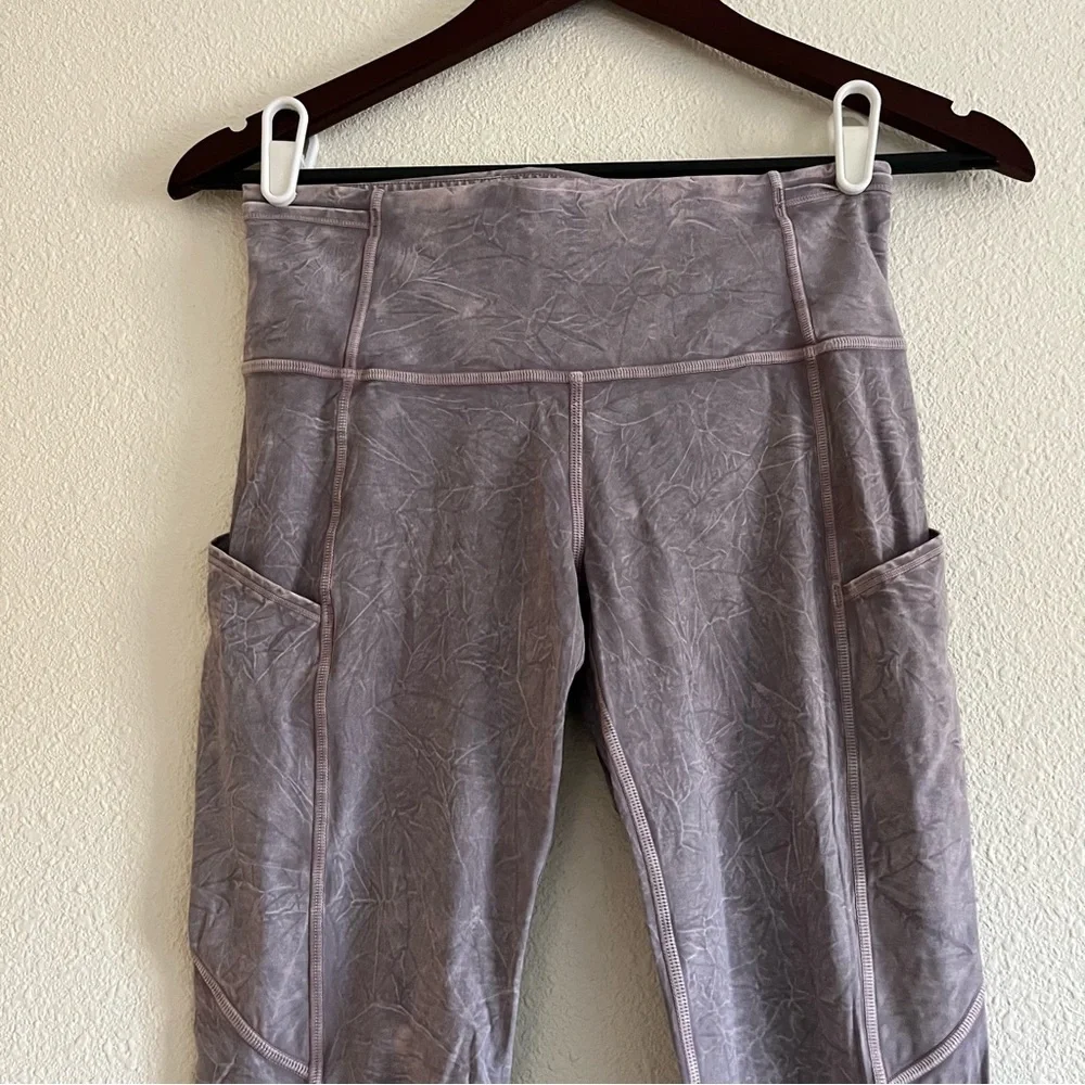Lululemon Fast and Free Tight II 25” Ice Dye Non-Reflective Leggings Size 6